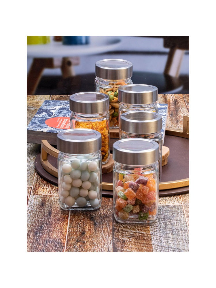 Goodhomes Glass Storage Jar With Lid (Set of 6)-image-43
