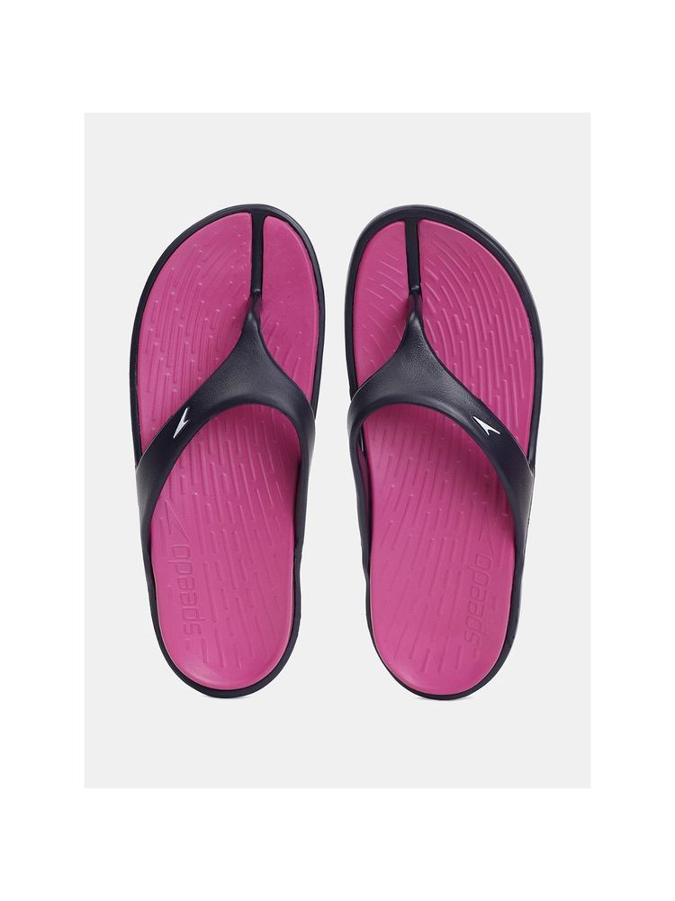 Speedo Women's Dual Colour Flip Flops - Berry & True Navy-image-49