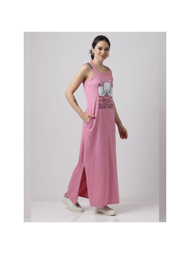 Slumber Jill Pink Luxe Lounge Nightdress-picture-27