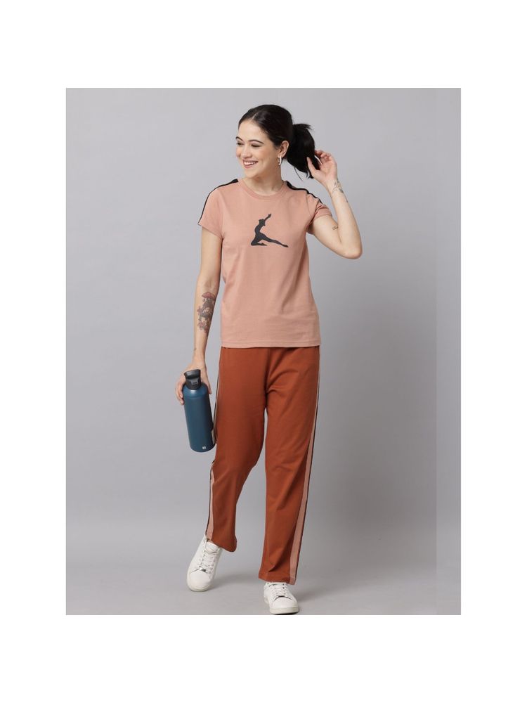 Slumber Jill Multi-Color Cafe Creme Snuggle Fit T-Shirt with Pant (Set of 2)-picture-22