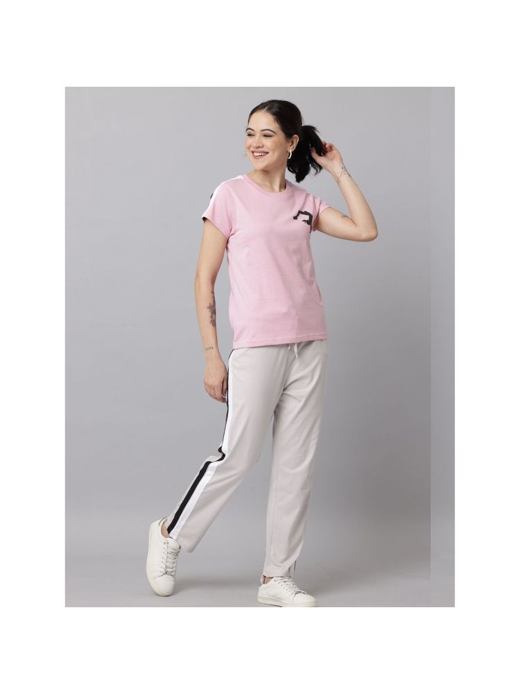 Slumber Jill Pink & Off White Snuggle Fit T-Shirt with Pant (Set of 2)-picture-25