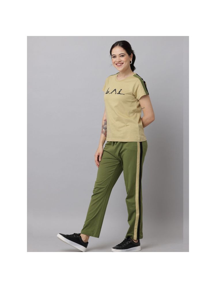 Slumber Jill Green Fern Snuggle Fit T-Shirt with Pant (Set of 2)-image-27
