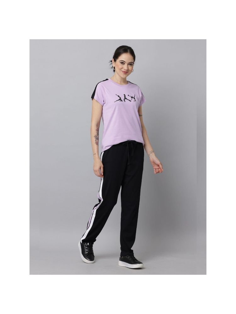 Slumber Jill Lavender Snuggle Fit T-Shirt with Pant (Set of 2)-picture-12