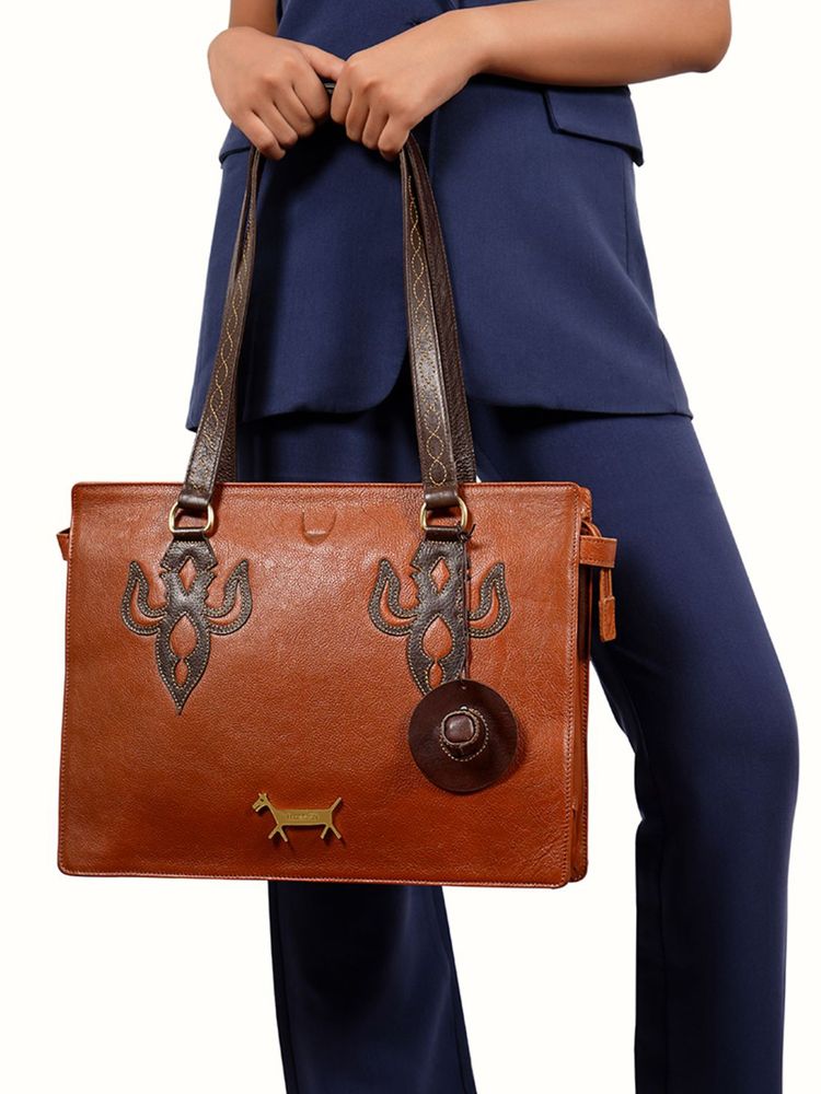 Hidesign Peyote 01 Genuine Leather Women's Shoulder Bag - Orange-picture-24