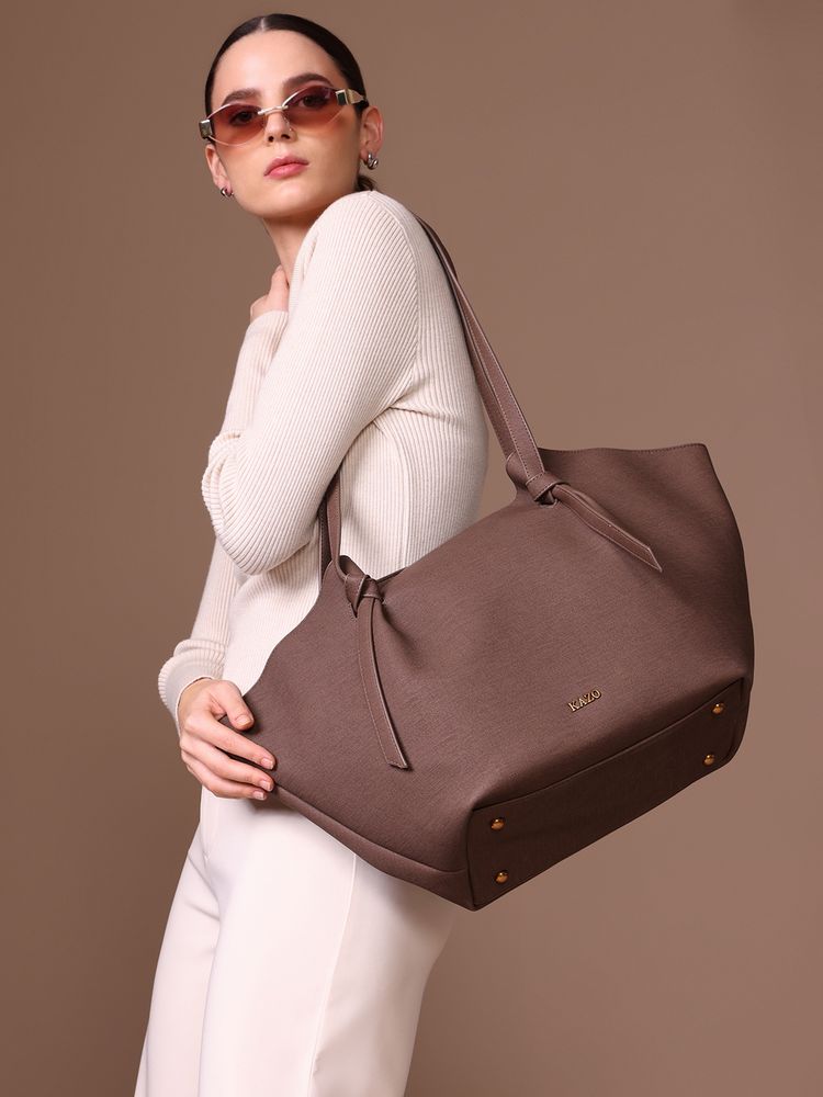 kazo fashion Kazo Brown Julien Tote Bag (L)-picture-16