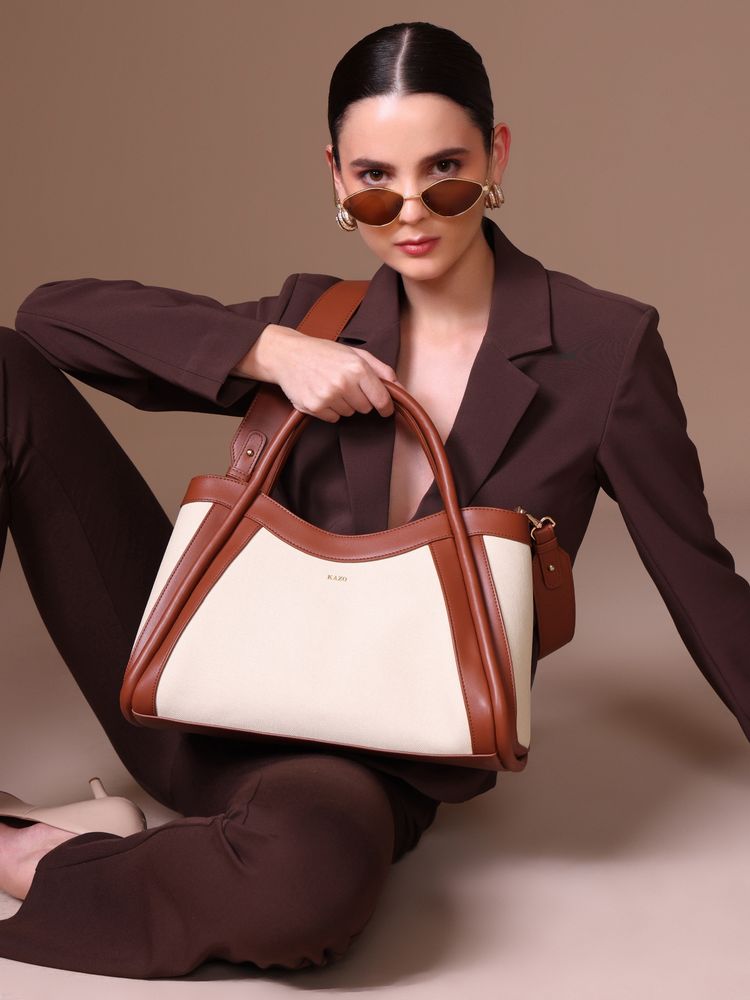 kazo fashion Kazo Off White Sylvie Satchel Bag (M)-picture-27