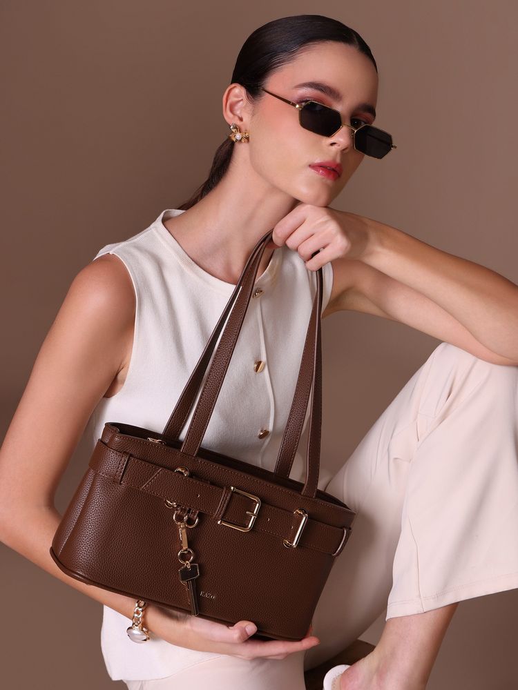 kazo fashion Kazo Brown Elara Shoulder Bag (S)-picture-0