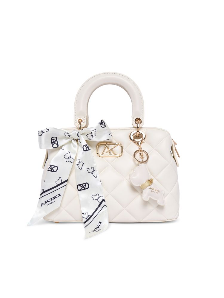Akiki London Whitehall 11 Satchel Bag (Off-White) (S)-picture-18