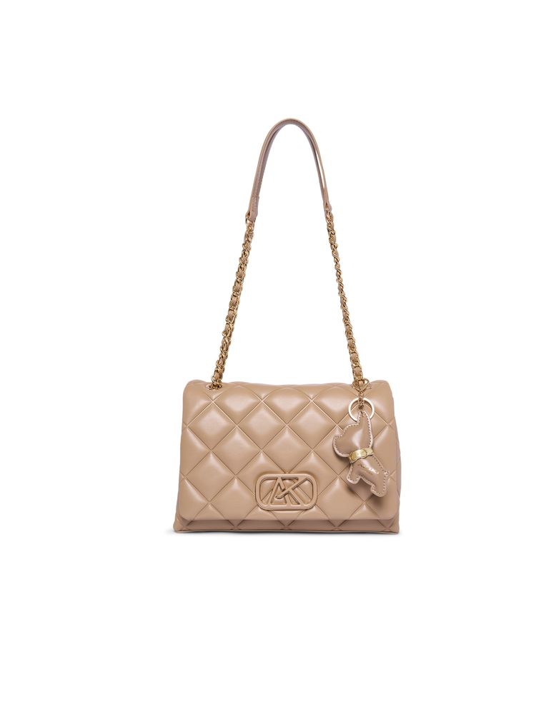 Akiki London Akikii Women's Danson 26 Flap Sling Bag (Beige) (S)-picture-26