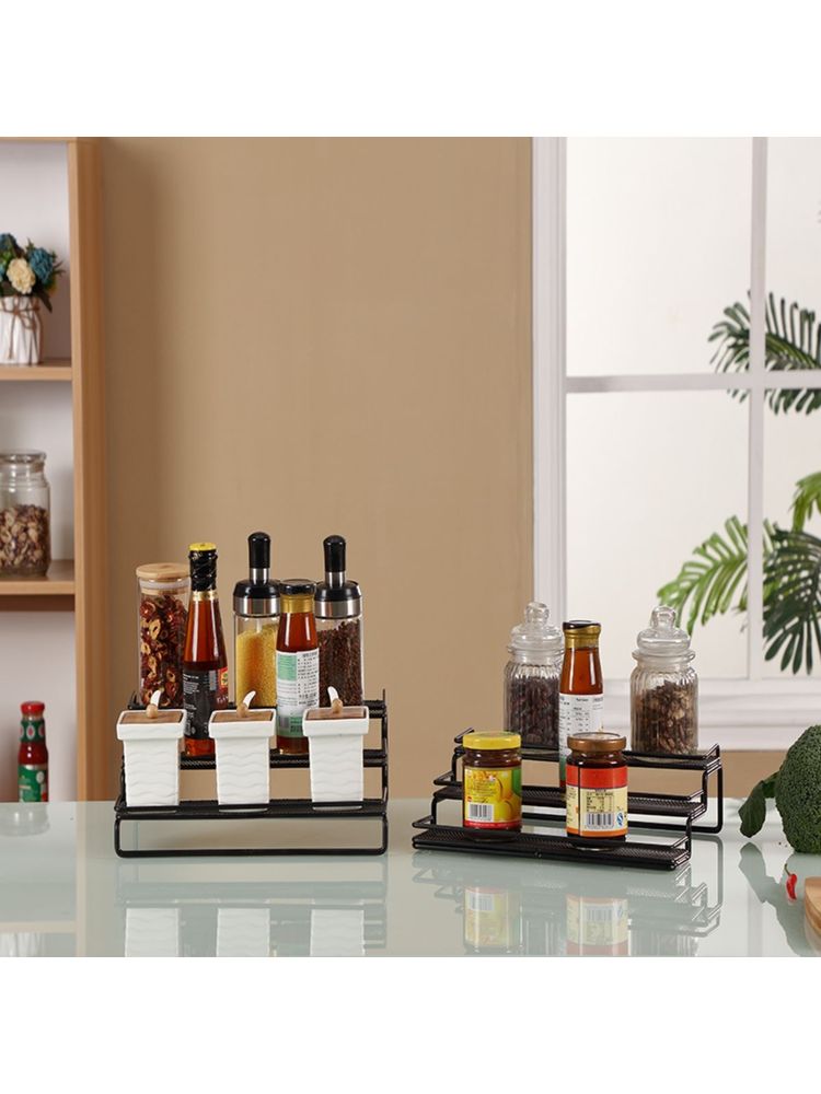 ARHAT ORGANIZERS Black Adjustable Spice Rack-picture-12