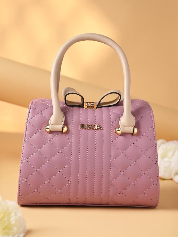 ROCIA By Regal Lilac Women Quilted Small Bow Tie Handbag with Detachable Strap-picture-23
