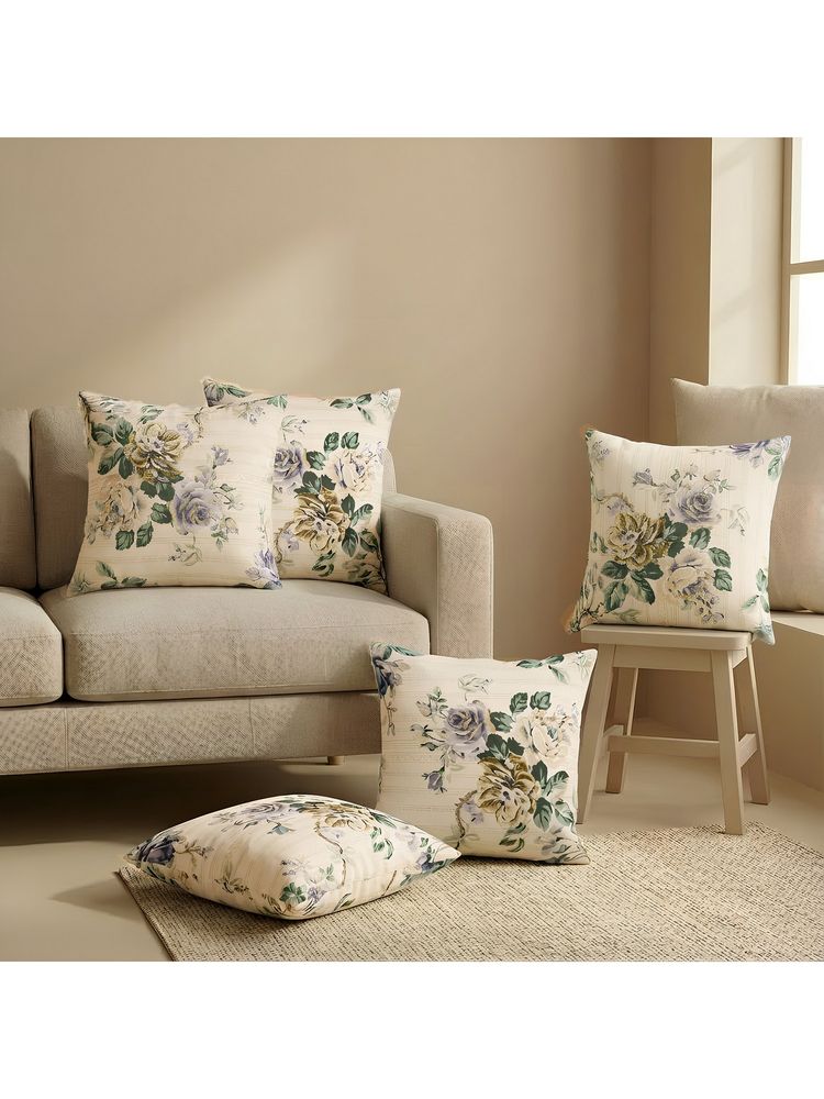 The Home Story Off White Cotton Cushion Covers (Pack of 5)-picture-15