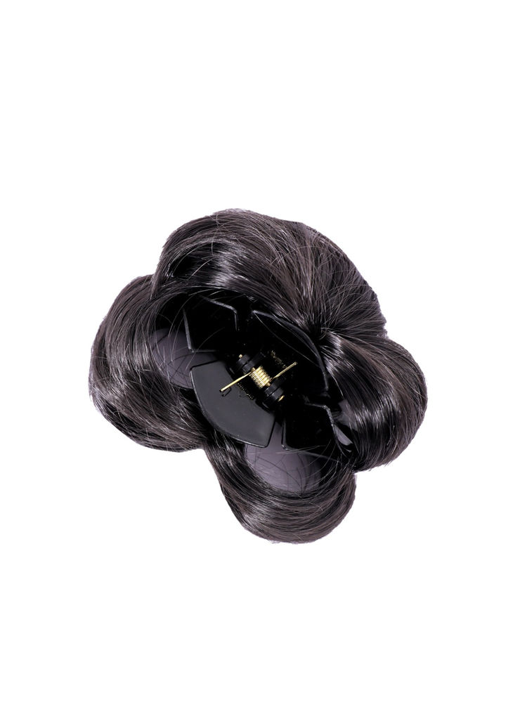 Matra Hair Bun Extension With Claw Clip - Artificial Messy Bun Clutcher Fake Juda Maker - Brown-picture-6