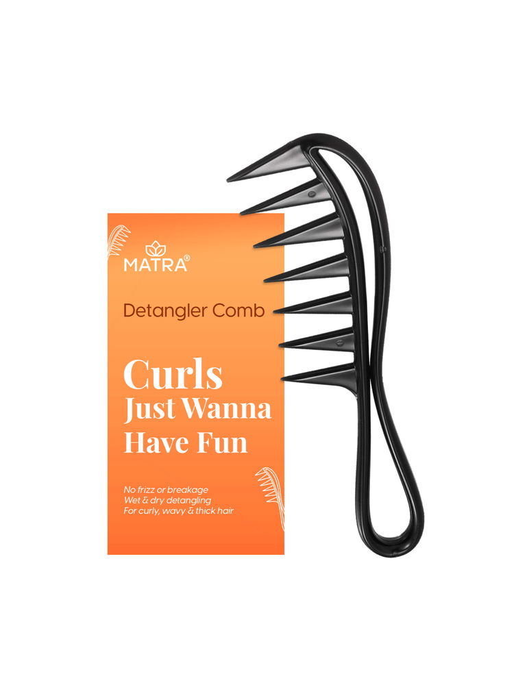 Matra Wide Tooth Detangler Comb For Curly, Wavy & Thick Hair - Wet/Dry Shower & Shampoo Detangling-picture-12
