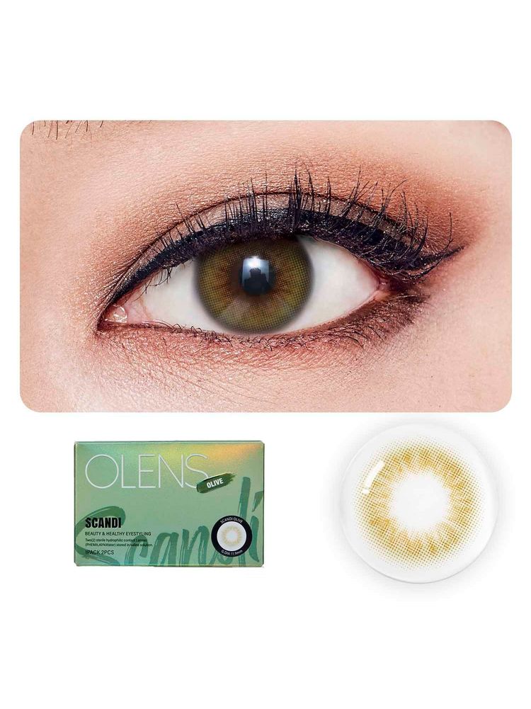 O-Lens Scandi Monthly Coloured Contact Lenses - Olive (0.00)
