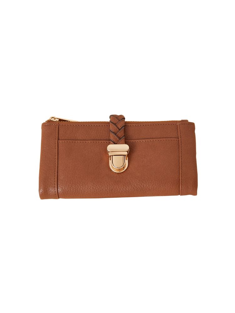 Accessorize London Womens Faux Leather Ten Plait Push-Lock Wallet-image-40