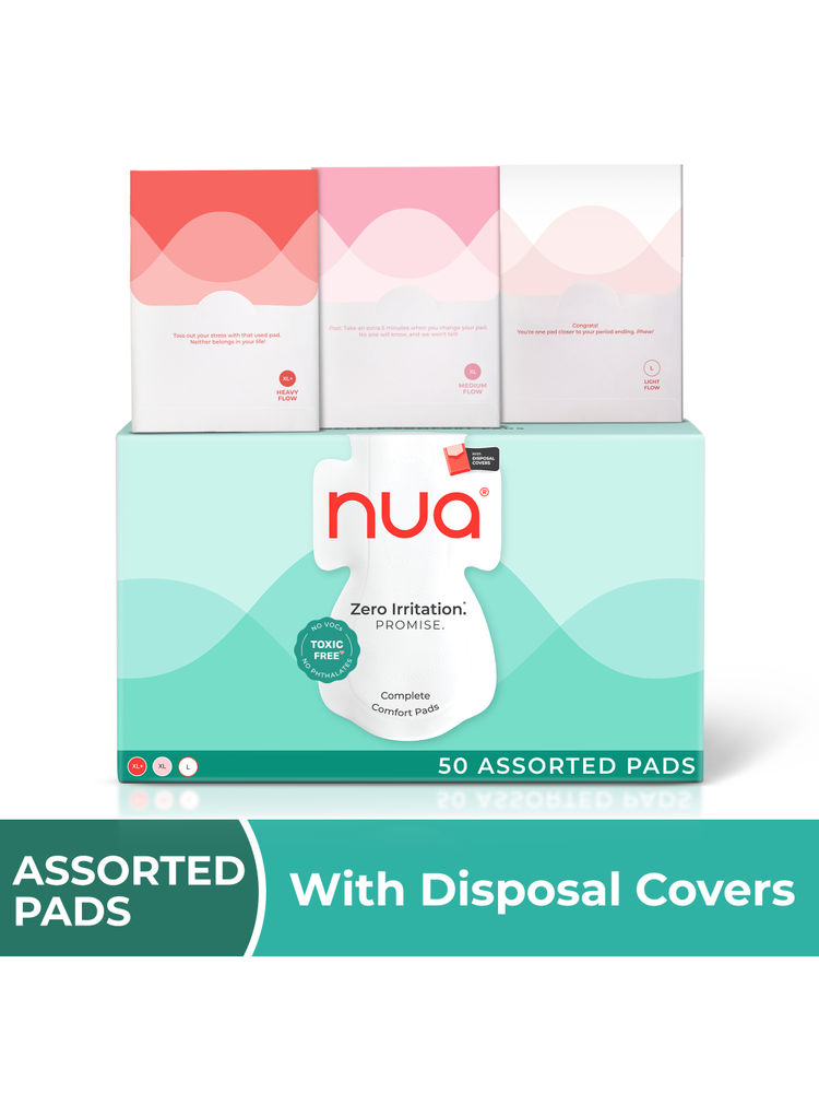 Nua Complete Comfort Assorted Pads (with Disposal Covers) Bulk Pack