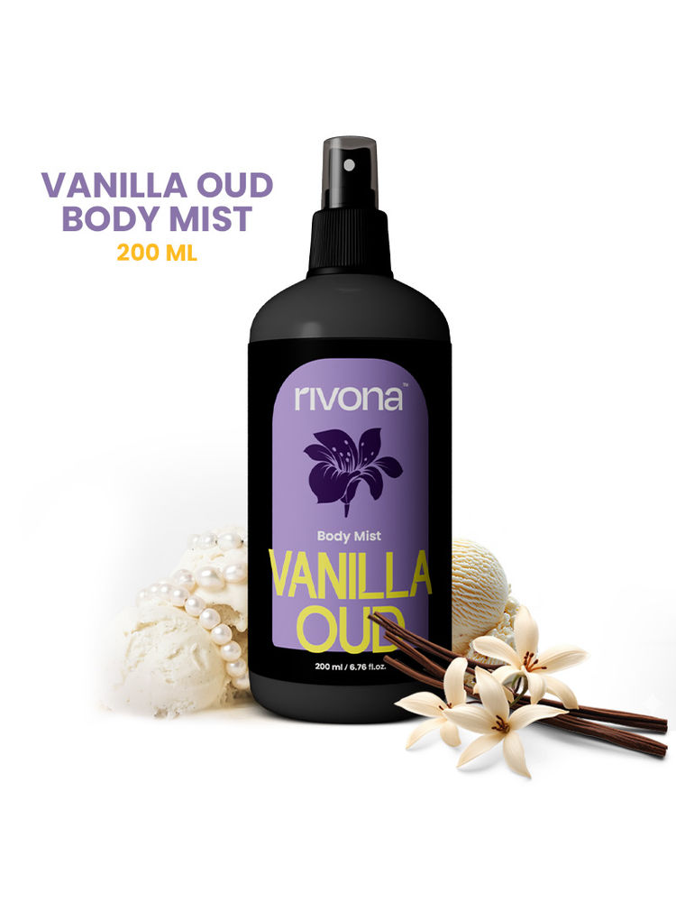 Rivona Naturals Vanilla Oud - Warm And Woody Perfume Body Mist For Long Lasting Fragrance-image-43