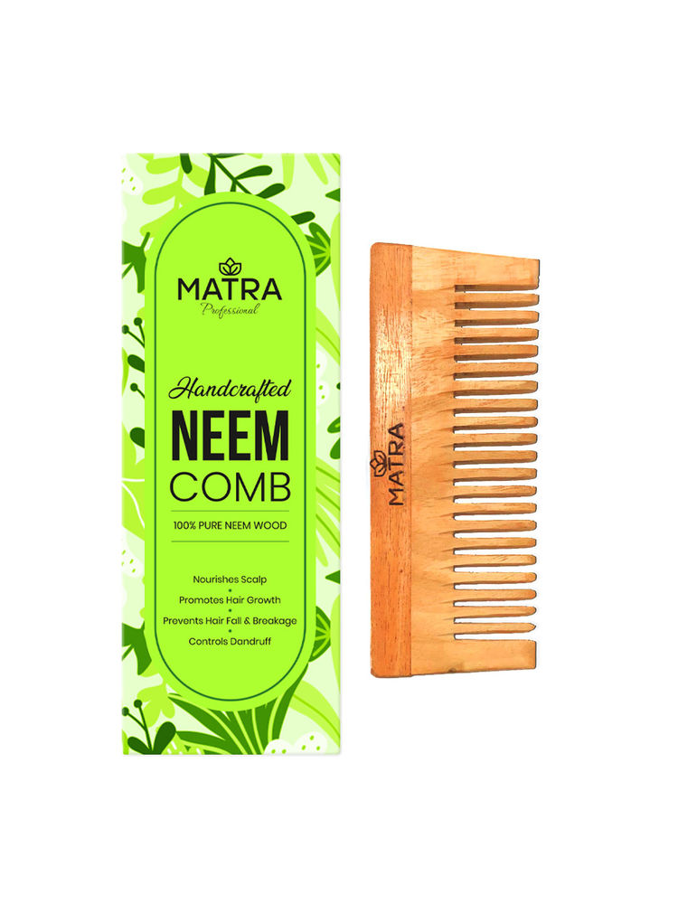 Matra Pure Neem Wood Comb with Wide Tooth-picture-12