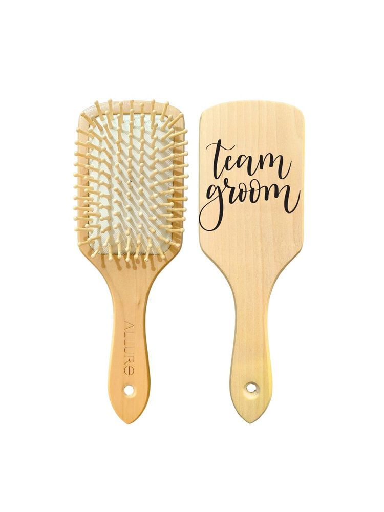 Allure Personalised Team Groom Print Paddle Hair Brush-picture-27