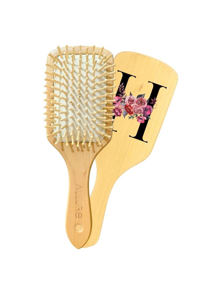Allure Personalised Letter H Paddle Hair Brush-picture-6