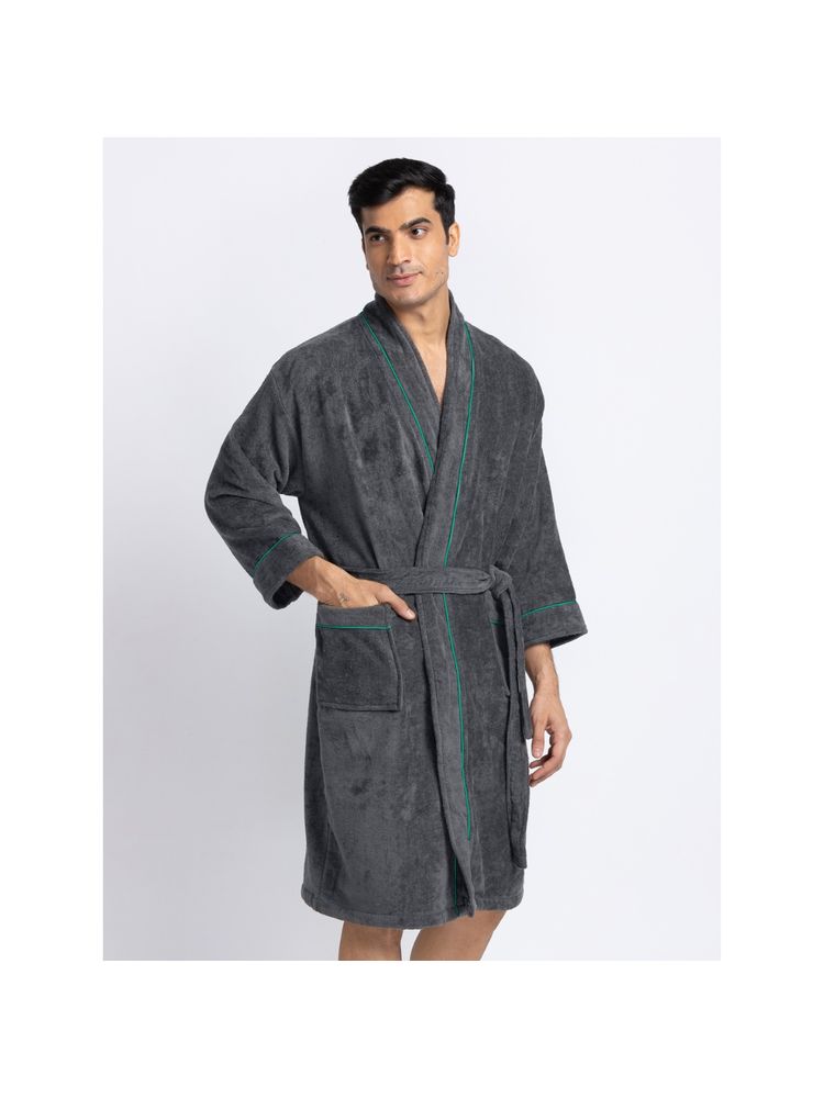 BIANCA Luxurious Ultra Soft Bath Robe -1pc (Cooltex) Solid-Grey-picture-26
