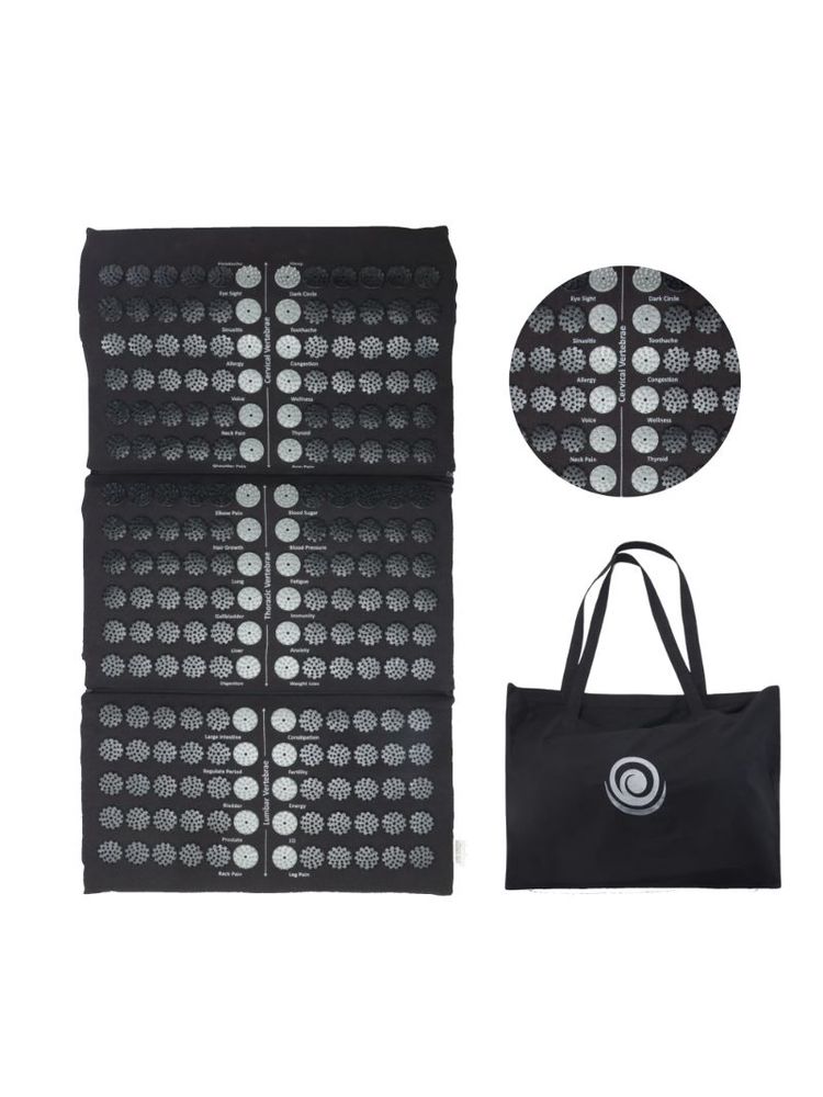 Core Asana The Acutech Mat- Onyx Black