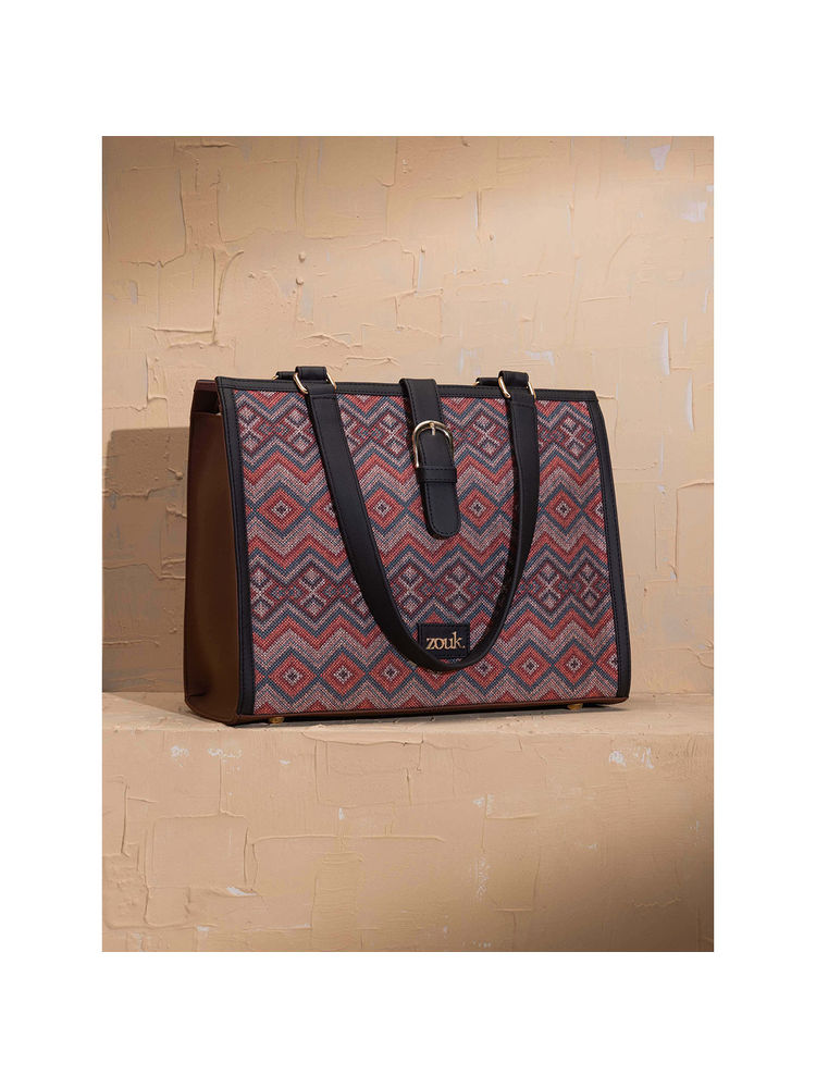 Zouk Rhea Kapoor Office Bag - Gwalior Weaves-picture-17