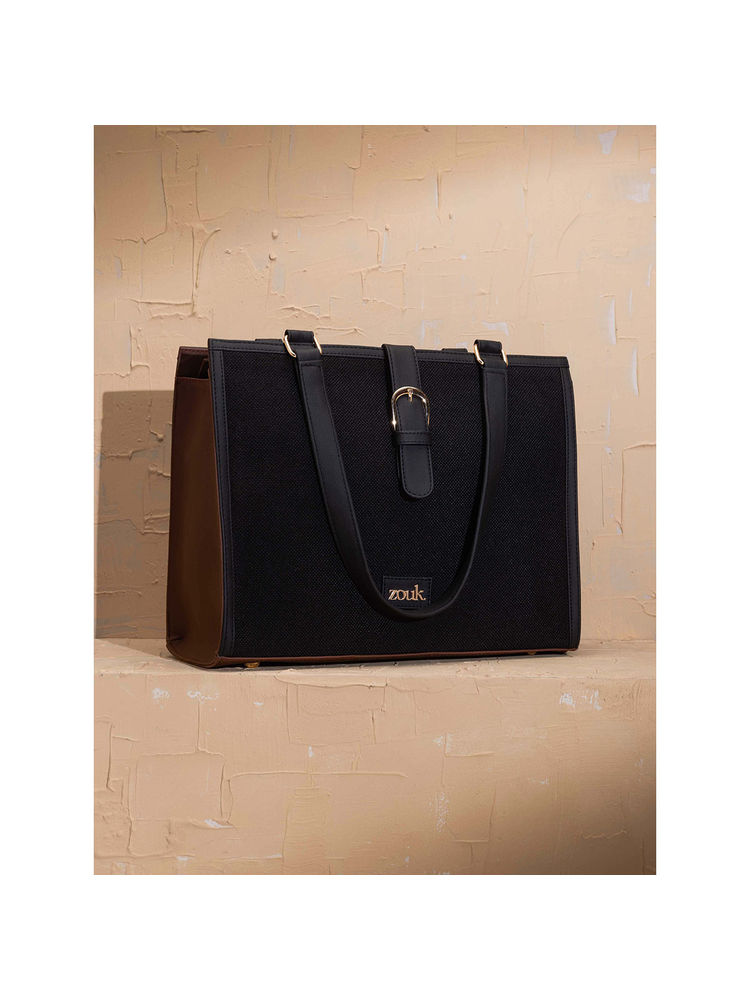 Zouk Rhea Kapoor Office Bag - Jet Black