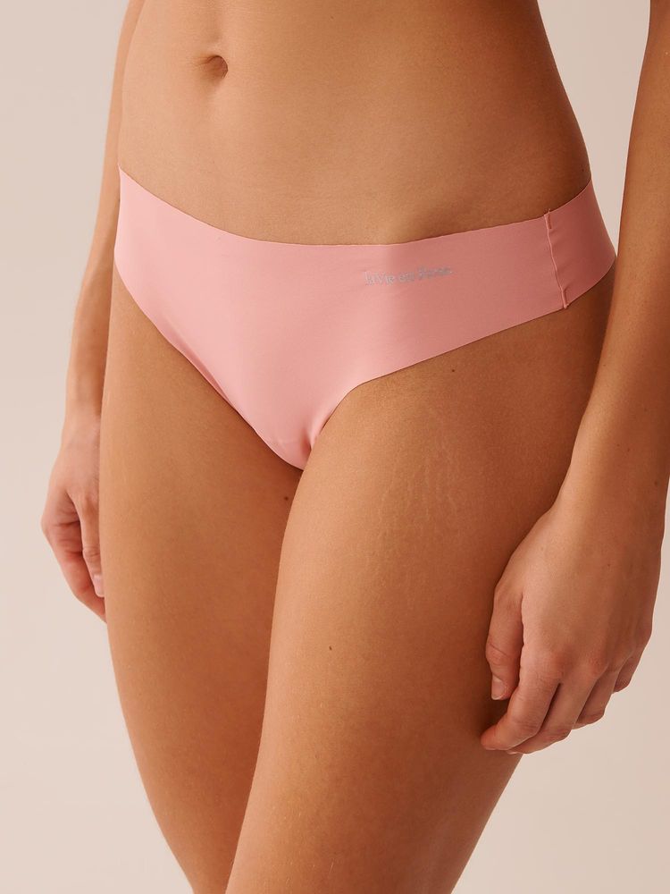 La Vie En Rose Microfiber Invisible Thong Panty Pink-picture-19