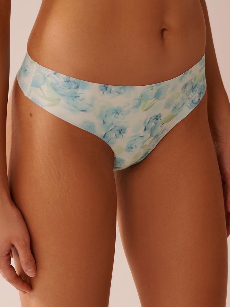 La Vie En Rose Microfiber Invisible Thong Panty Blue-picture-25