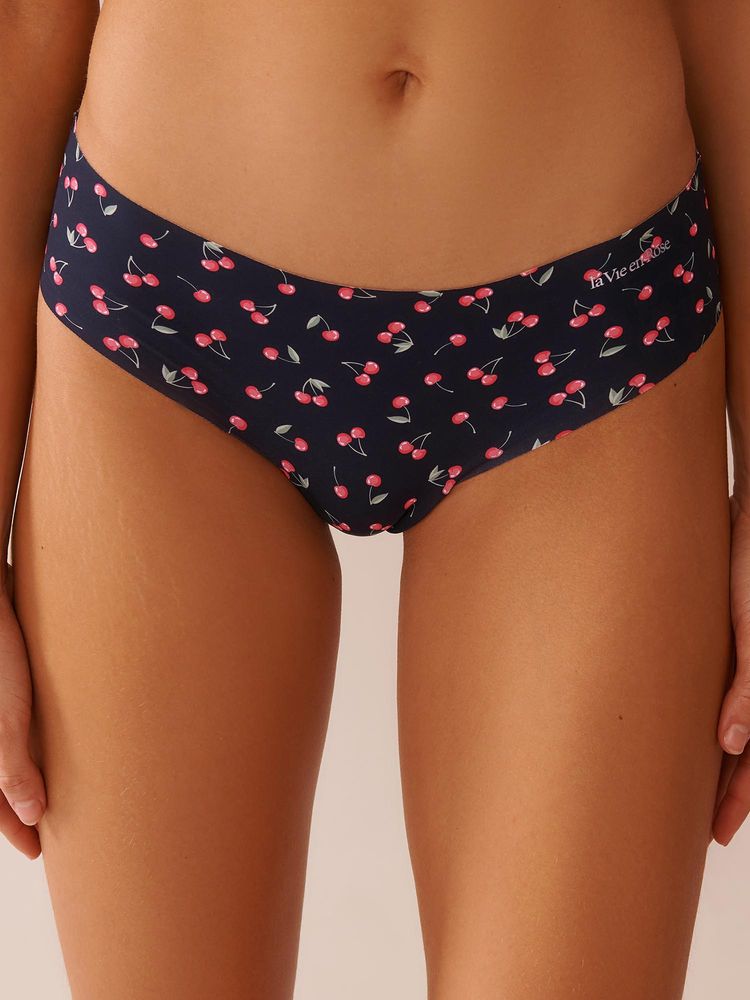 La Vie En Rose Microfiber Invisible Cheeky Panty Black-picture-16