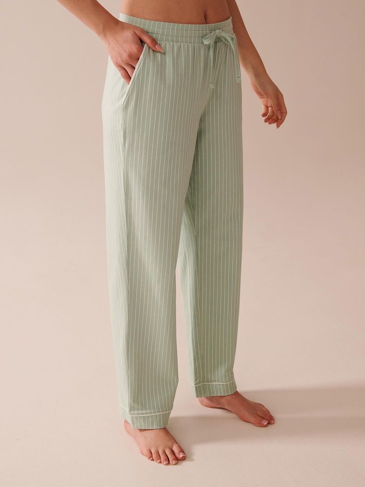 La Vie En Rose Cotton Pyjama Pants Green-picture-19