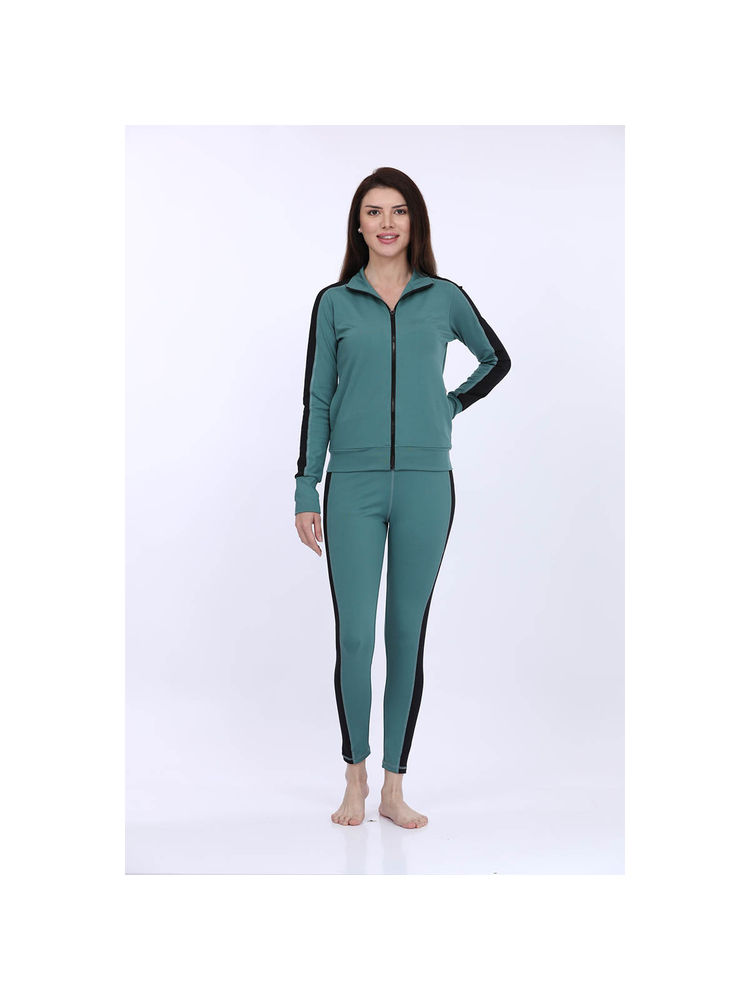 MAYSIXTY Women Poly Spandex Green Solid Full Sleeve Track Suit (Set of 2)-image-44