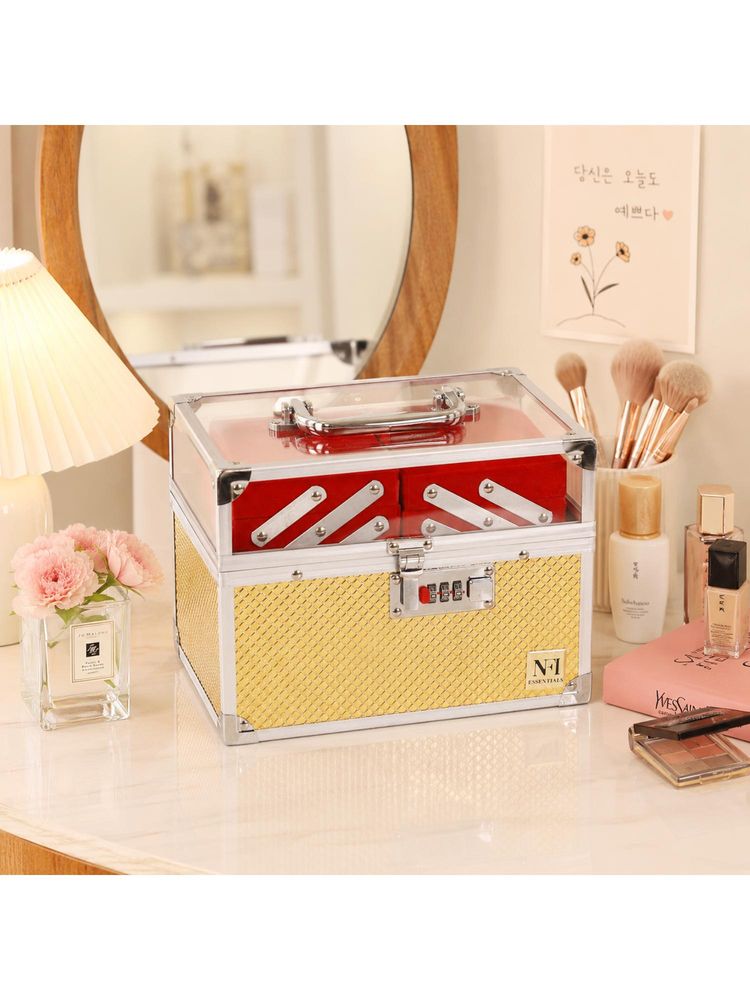 NFI Essentials Makeup Organizer Box - Gold-picture-21