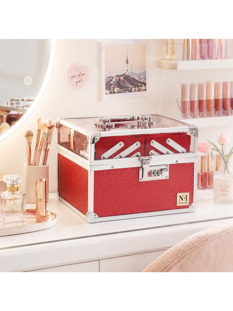 NFI Essentials Makeup Organizer Box - Red-picture-9