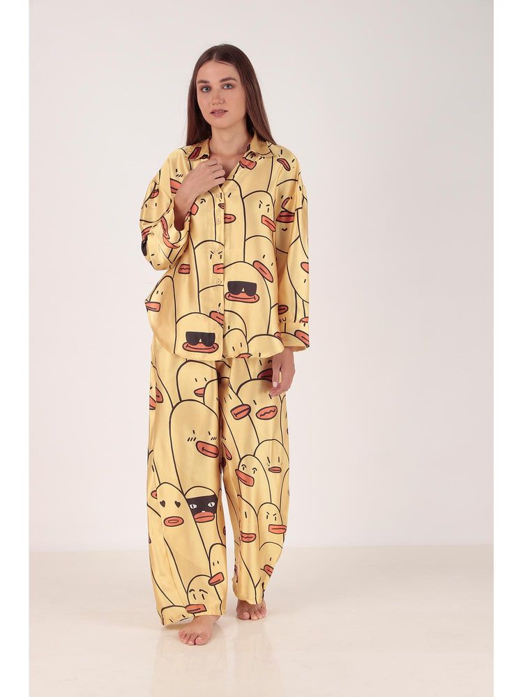 Masha Ps Ducky Oversized Satin Nightsuit-picture-18