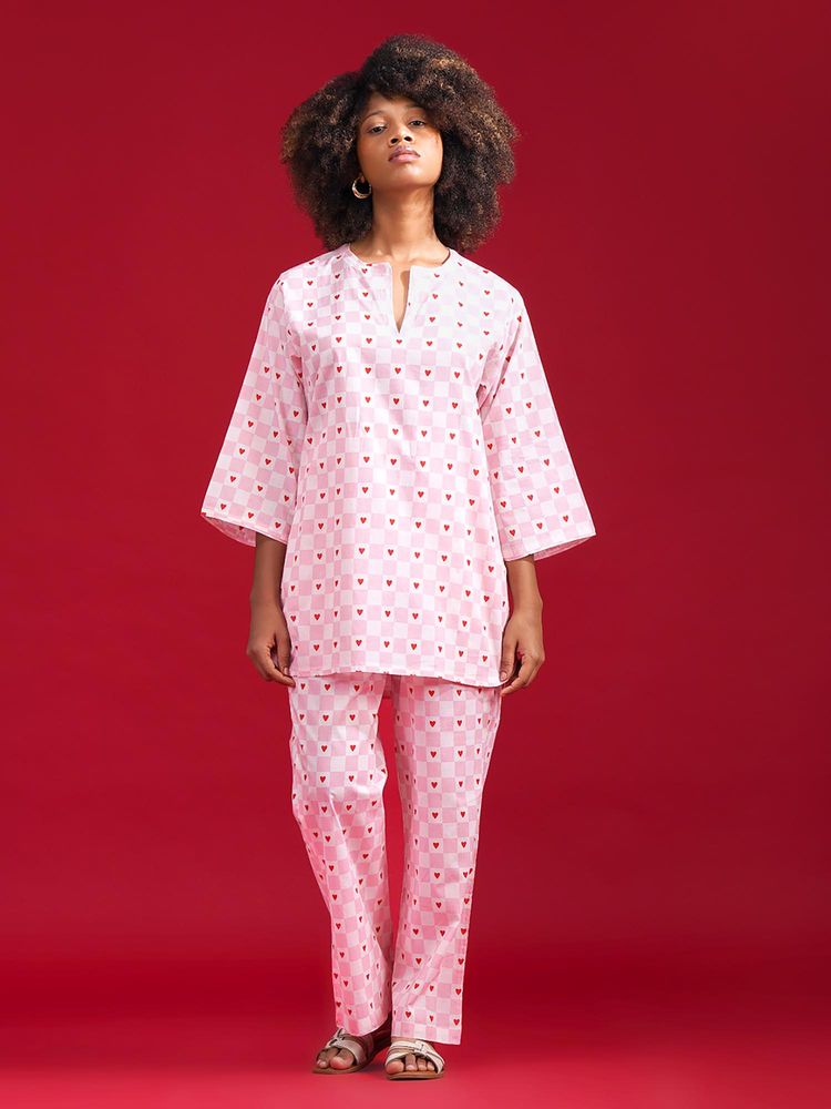 Noite Luxe Pure Cotton Loungewear Co-ord Set-image-39