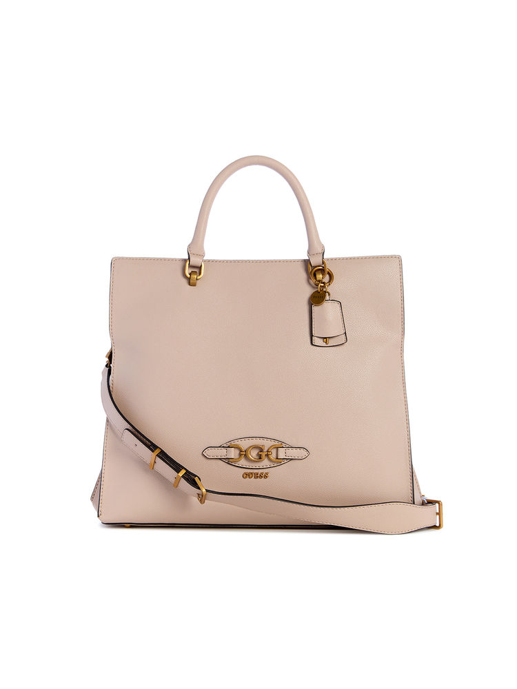 guess fashion Guess Pink Solid Malva Large Girlfriend Satchel Bag with Detachable Strap-picture-22