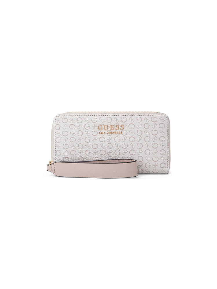guess fashion Guess White Printed Easley Medium Zip Around Wallet-picture-22