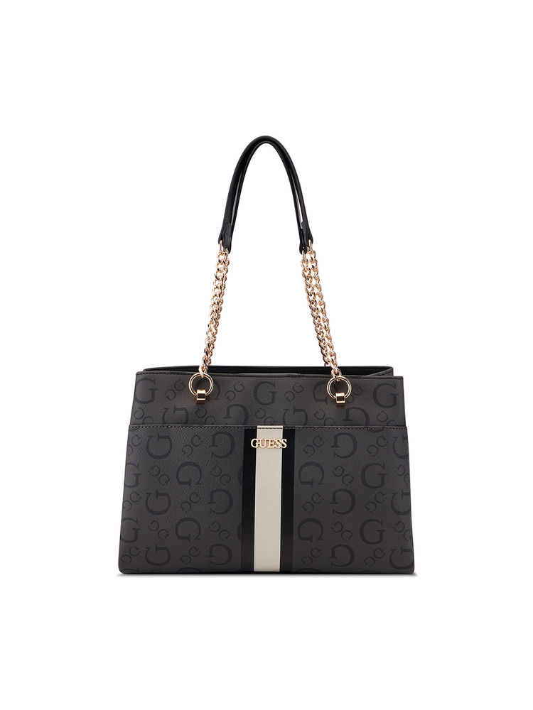 guess fashion Guess Grey Monogram Brecken Tote Bag-picture-19