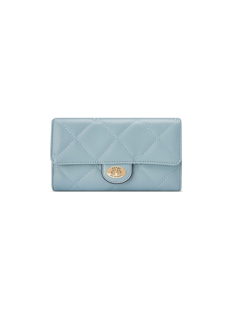 Guess Blue Quilted Greenberry Slim Wallet-image-23