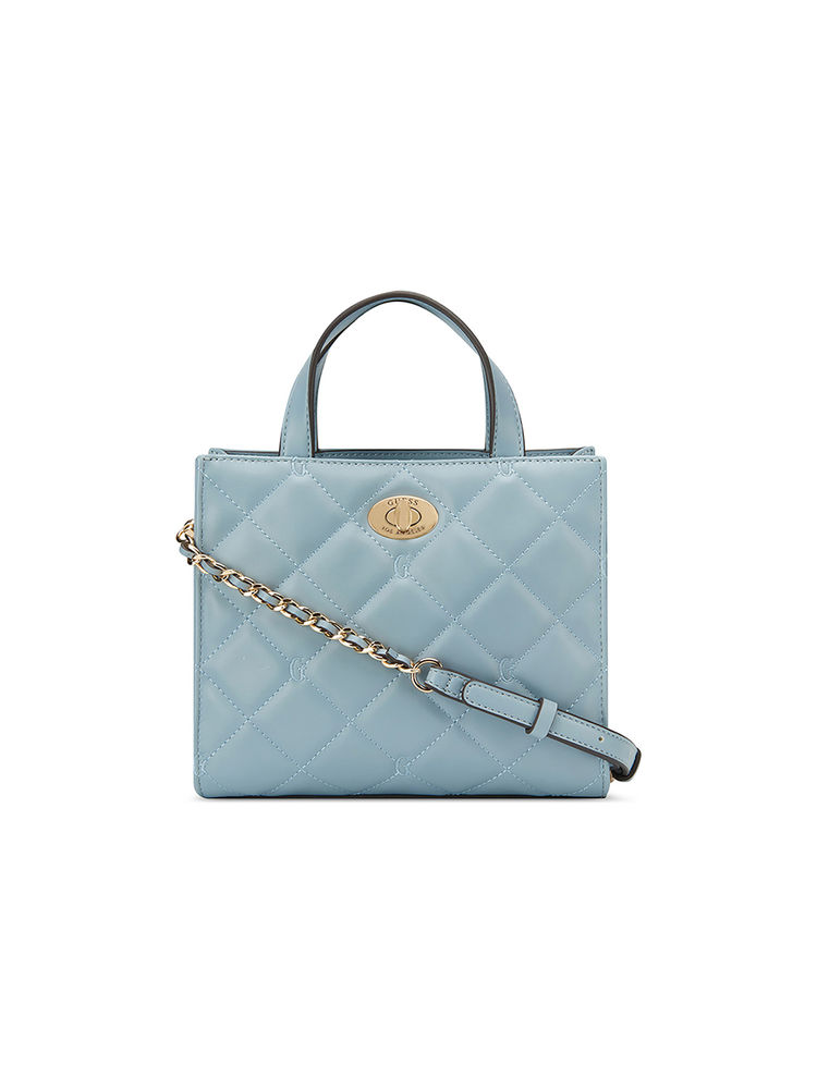 Guess Blue Quilted Greenberry Mini Handbag-image-13