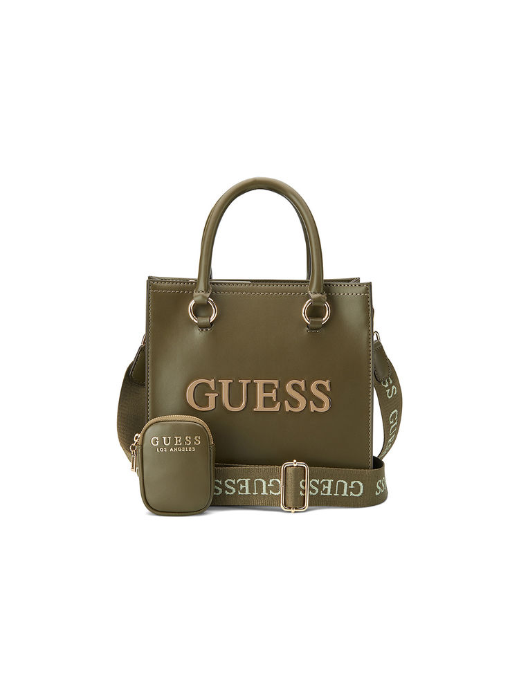 Guess Olive Solid Maisey Small Carryall Tote Bag with Pouch (Set of 2)-image-43
