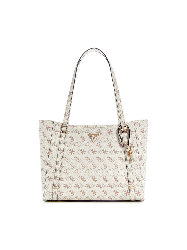 Guess Cream Monogram Daryna Elite Tote Bag-image-37