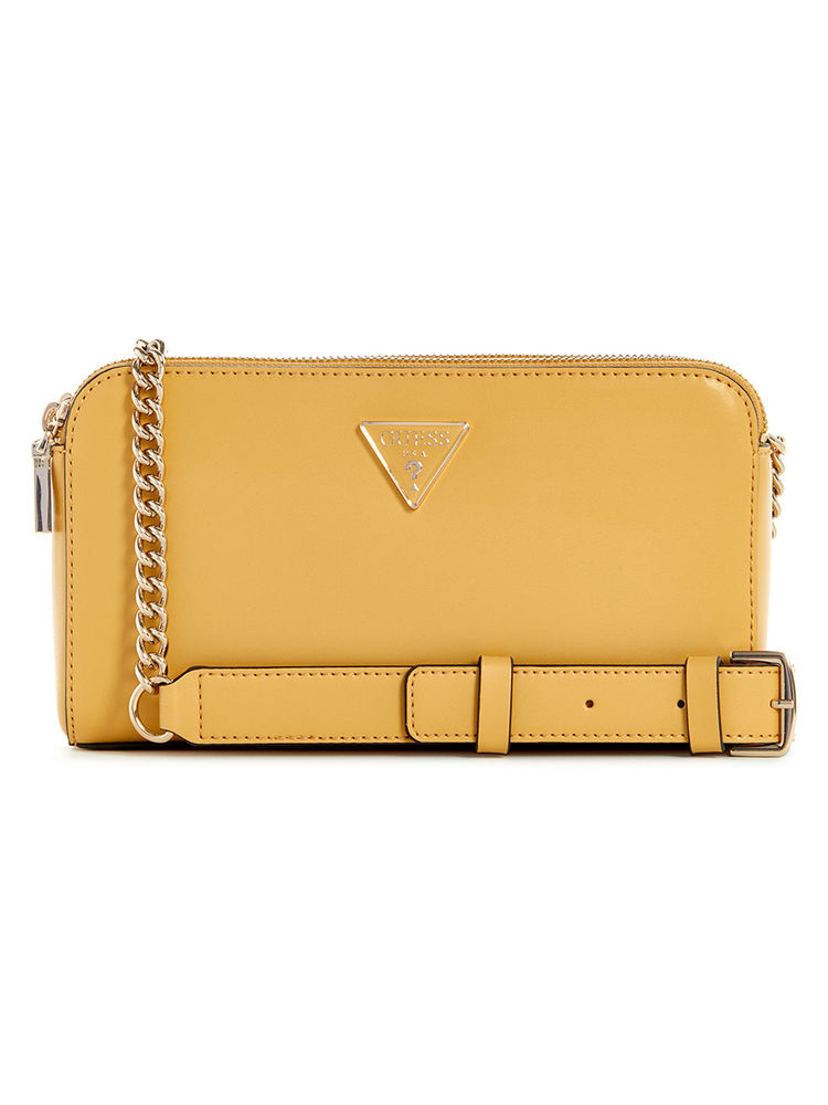 guess fashion Guess Yellow Monogram Daryna Status Crossbody Bag-picture-15