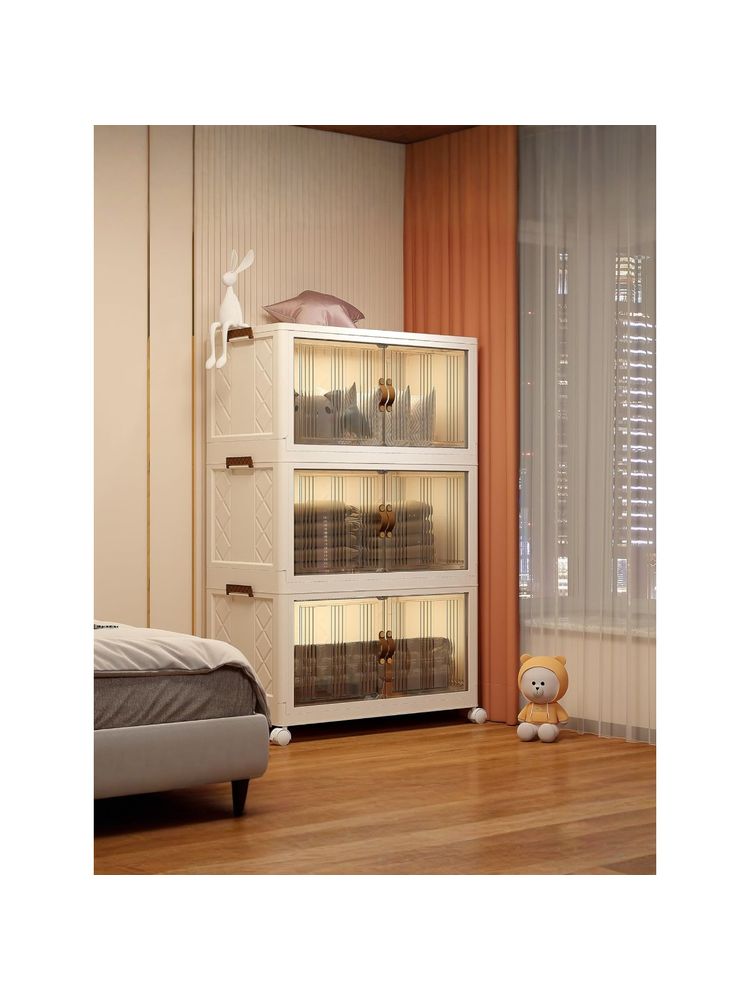 The Better Home White 3-Layers Collapsible Wardrobe Organizer with Wheels-picture-19