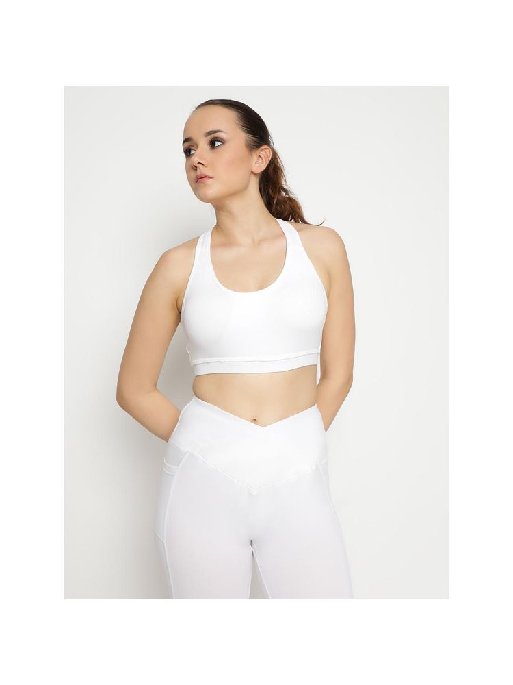 Wear Jukebox Empower Sports Bra for Girls and Women White-image-3