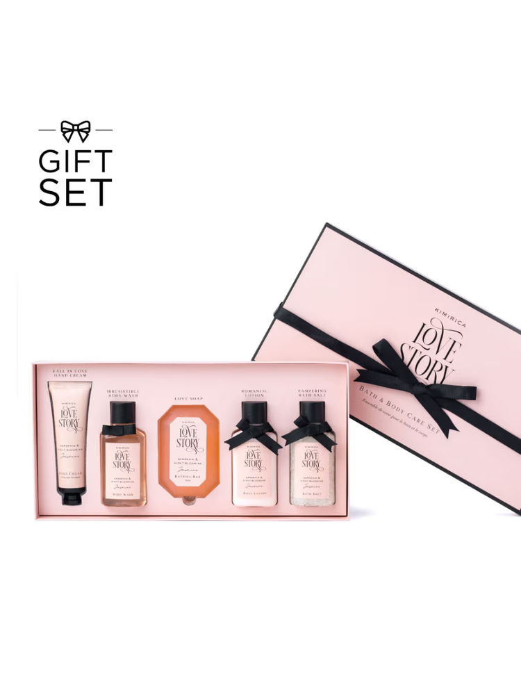 Kimirica Love Story Experience Gift Set - Luxurious Bath & Body Care Hamper Perfect for Gifting