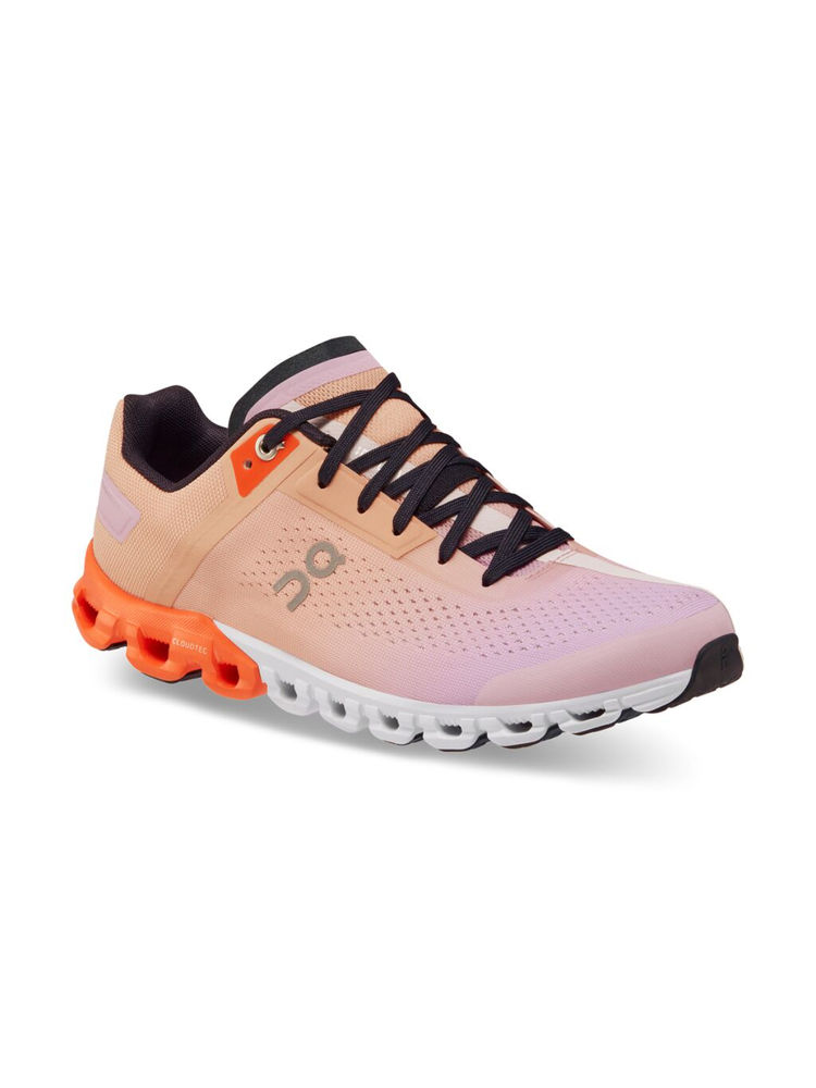 On Cloudflow 3 W Rose Fiji Pink & Orange Running Shoes-picture-17